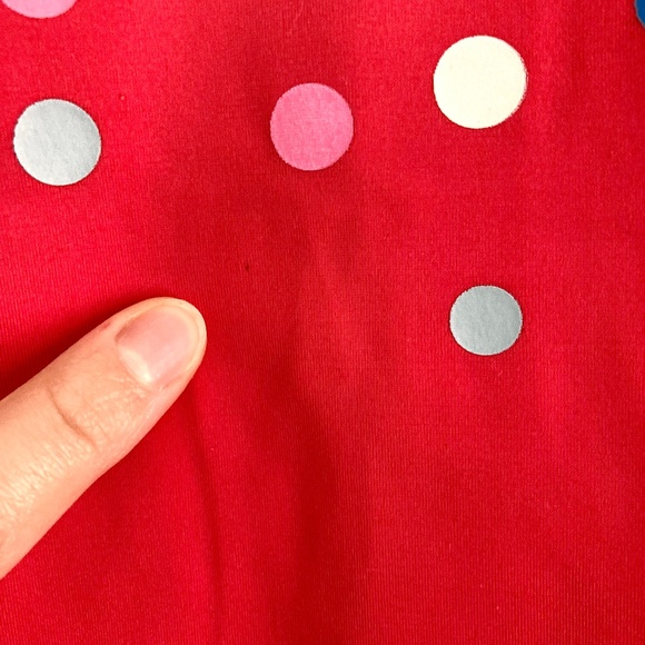 Girl’s size 7-8 Lands’ End short sleeved red swim top/rash guard - Picture 7 of 10